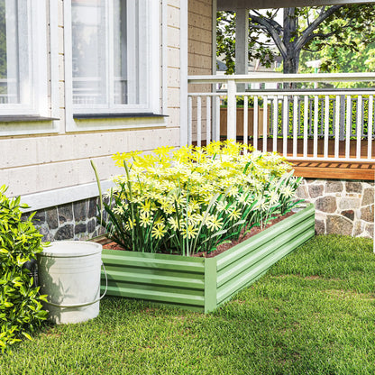 95" X 36" X 12" Galvanized Raised Garden Bed, Green Galvanized Planter Boxes at Gallery Canada
