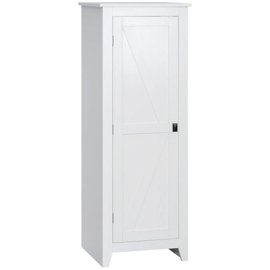 48" Farmhouse Kitchen Pantry Cabinet, Adjustable Shelves, White Kitchen Pantry Cabinets White at Gallery Canada