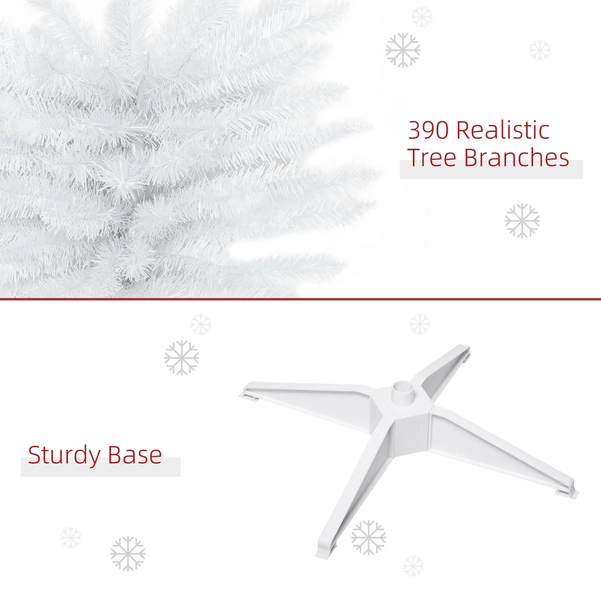 6 FT Christmas Tree, Classic Holiday Indoor Decoration, White White Christmas Trees at Gallery Canada