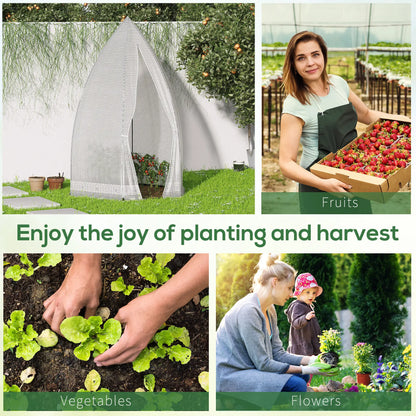 55" x 55" x 71" Greenhouse, Portable Hot House, Zippered Door, White Portable Greenhouses at Gallery Canada