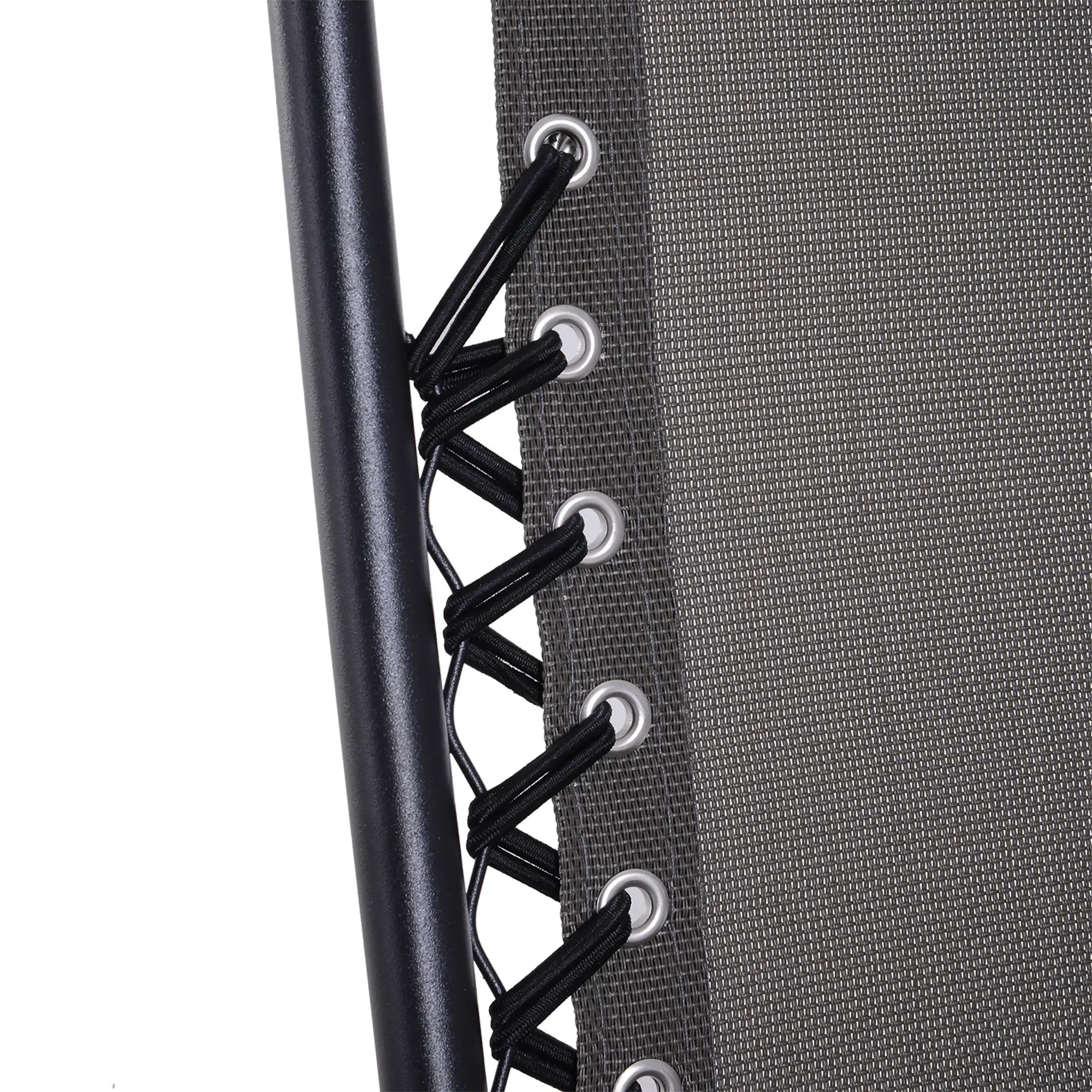 Zero Gravity Chair Set of 2, Patio Chair with Side Table, Grey Lounger Chairs at Gallery Canada