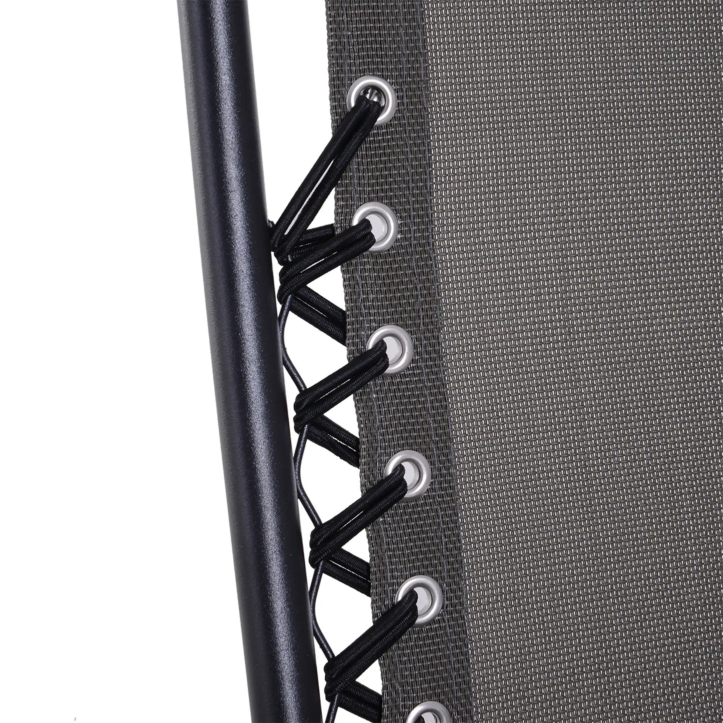 Zero Gravity Chair Set of 2, Patio Chair with Side Table, Grey Lounger Chairs at Gallery Canada