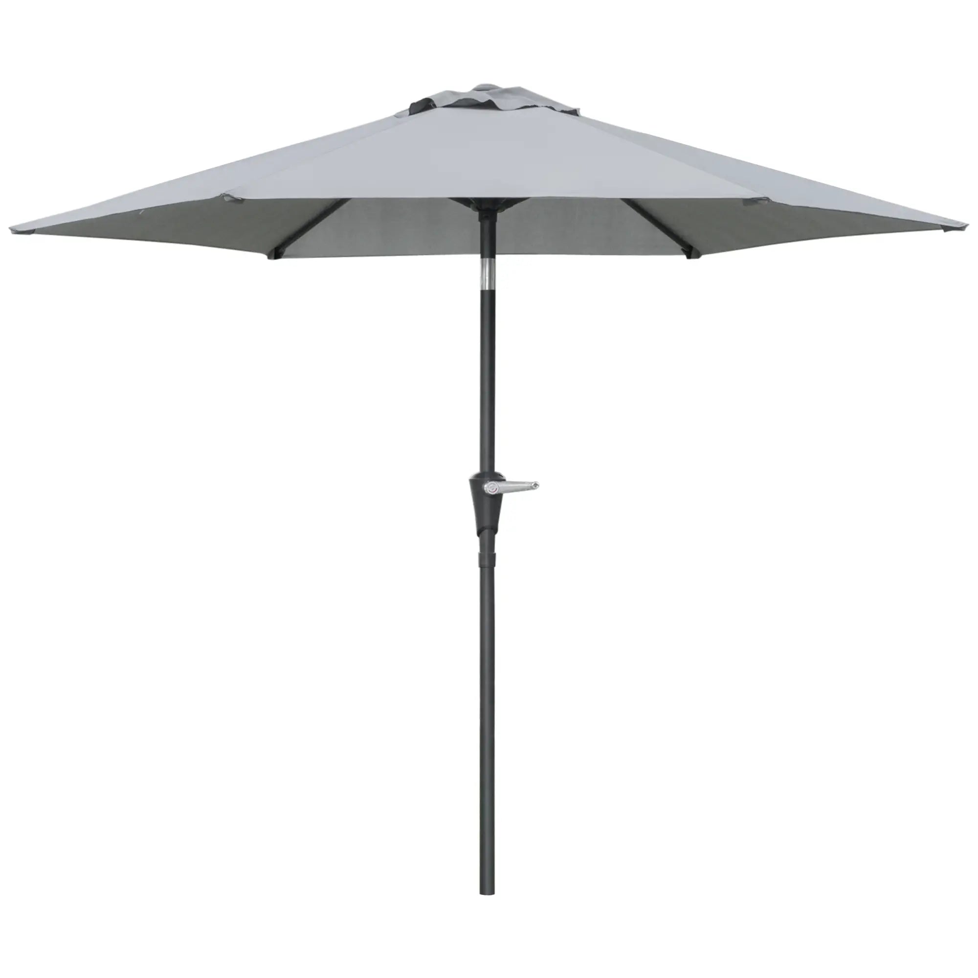 Outdoor Patio Sun Umbrella, 6 Ribs, Light Grey Patio Umbrellas at Gallery Canada