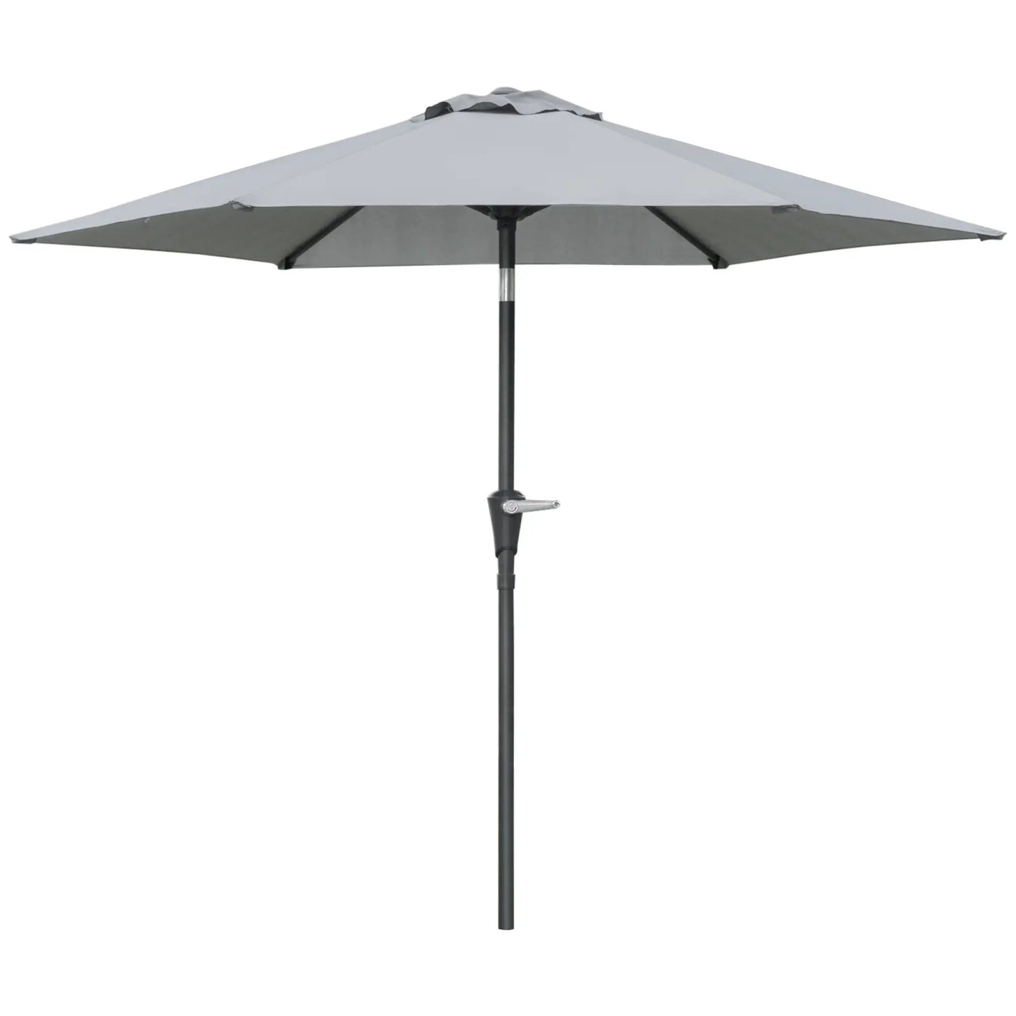 Outdoor Patio Sun Umbrella, 6 Ribs, Light Grey Patio Umbrellas at Gallery Canada