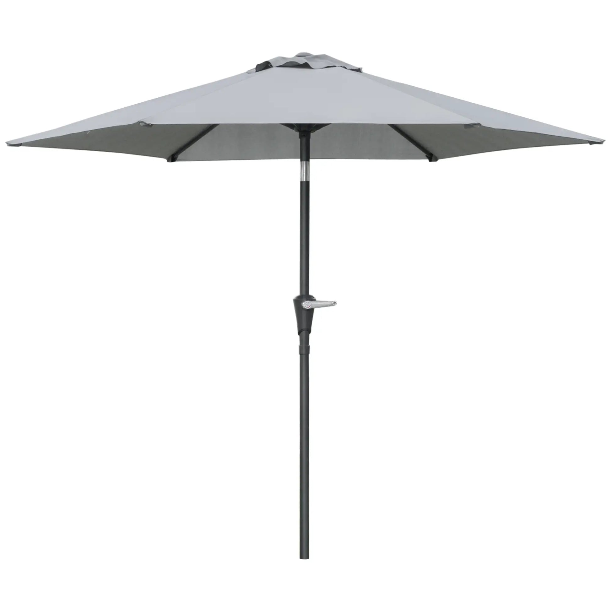 Outdoor Patio Sun Umbrella, 6 Ribs, Light Grey Patio Umbrellas at Gallery Canada