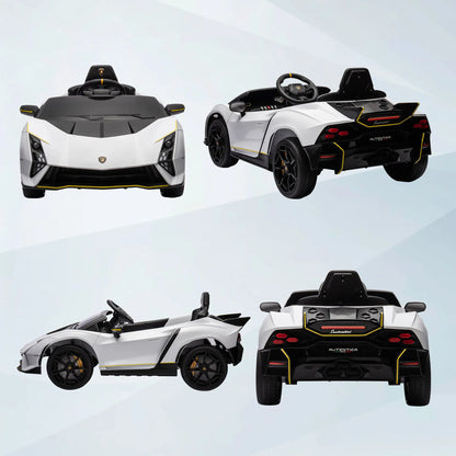 12V Lamborghini Kids Car, Remote Control, White Electric Toy Cars at Gallery Canada