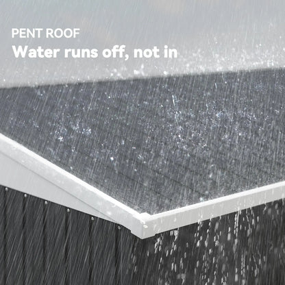 4' x 8' Outdoor Storage Shed, Metal Tool Shed, Lockable Door, Air Vents, Dark Grey Sheds at Gallery Canada