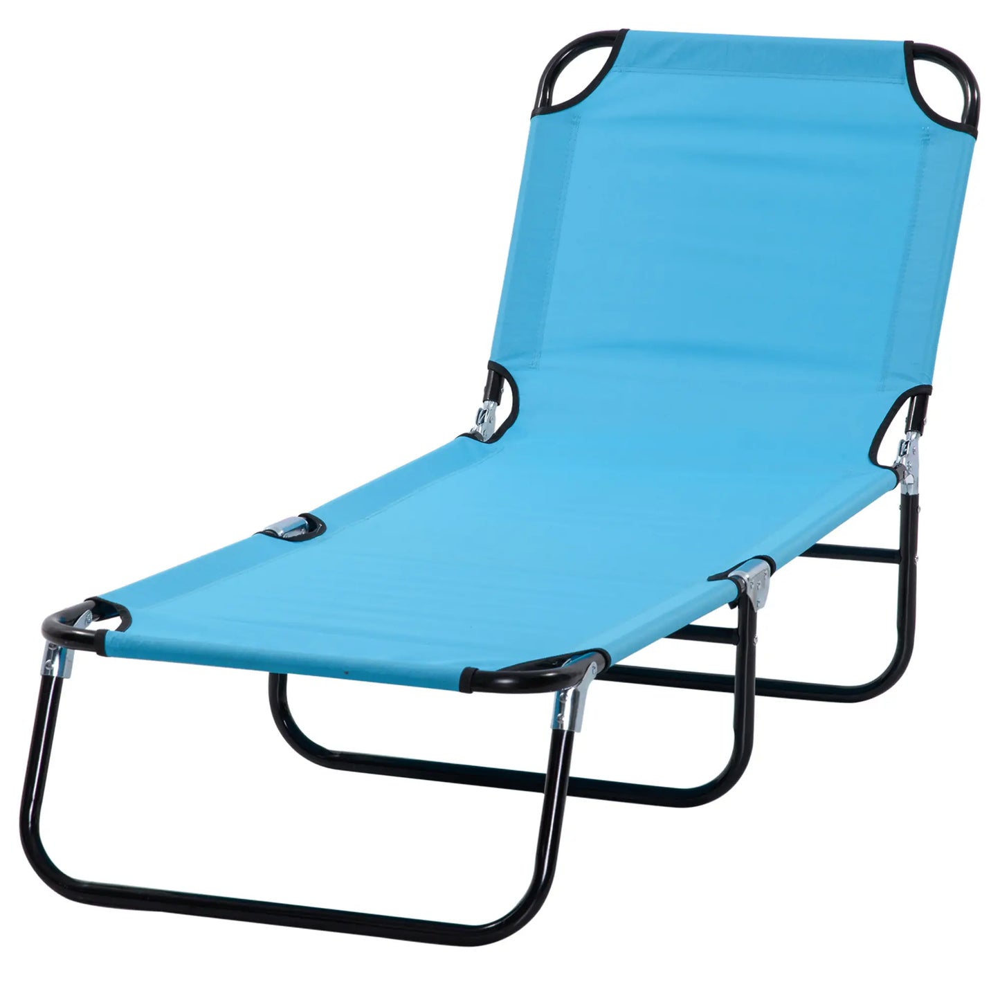 Outdoor Folding Lounge Chair, Reclining Mesh, Beach, Yard, Patio, Sky Blue Lounger Chairs Sky Blue at Gallery Canada