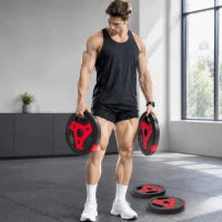 4-Piece 66 lbs Weight Plates Set, Sand-Filled with Handles, 1