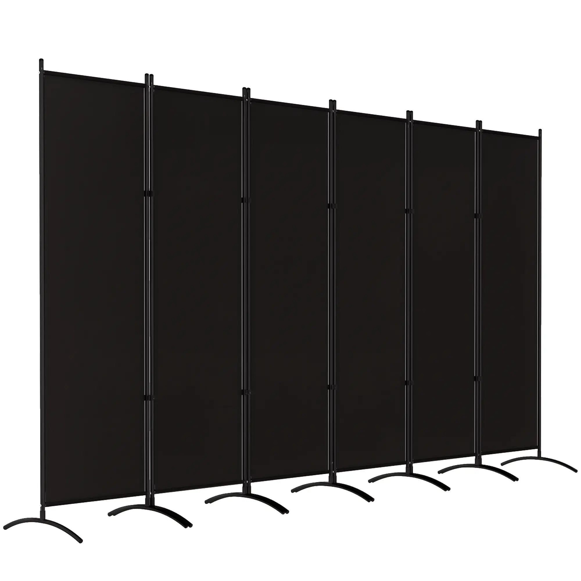 6 Panel Folding Room Divider, UV30+ Privacy Screen, Black Side Awnings at Gallery Canada