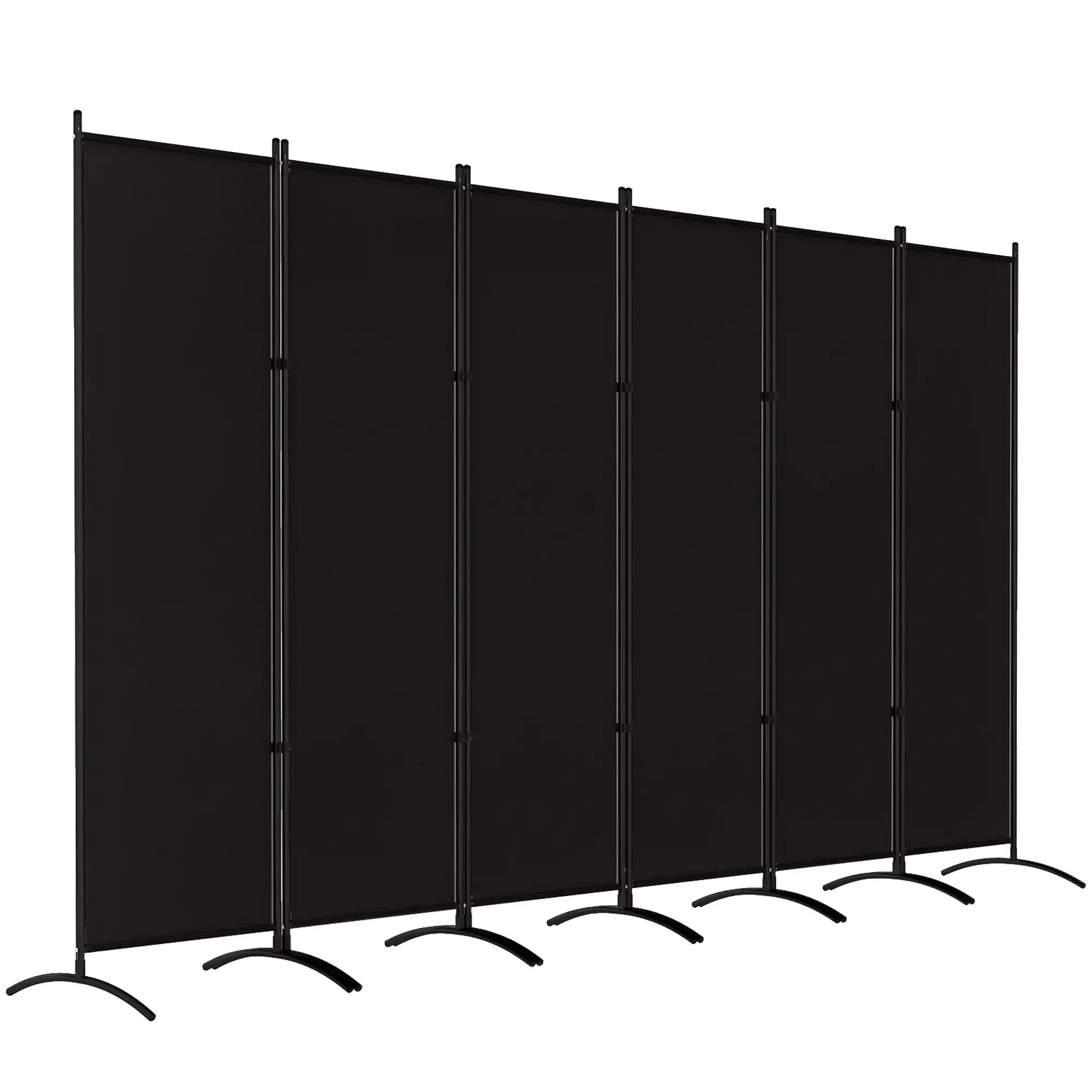 6 Panel Folding Room Divider, UV30+ Privacy Screen, Black Side Awnings at Gallery Canada