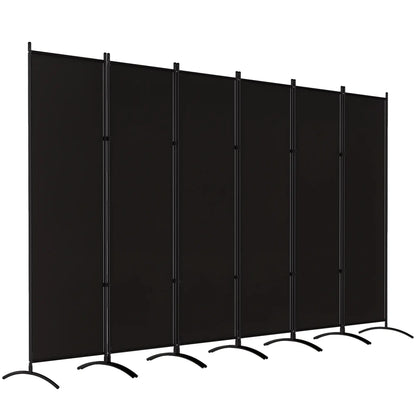 6 Panel Folding Room Divider, UV30+ Privacy Screen, Black Side Awnings at Gallery Canada