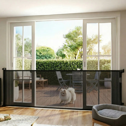 Retractable Dog Gate, 41" Tall, 122" Wide Mesh Pet Gate for Stairs Pet Gates at Gallery Canada