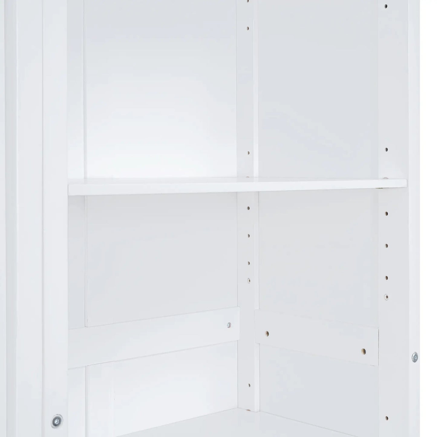 Murphy Bed with Shelves, Dual Piston Mechanism, 94" L x 16" W x 88.5" H, White Bed Frames at Gallery Canada