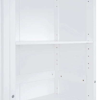 Murphy Bed with Shelves, Dual Piston Mechanism, 94" L x 16" W x 88.5" H, White Bed Frames at Gallery Canada