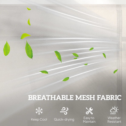 Double Gliding Chair, Patio Glider, Outdoor Mesh Seat, Steel Frame, Cream White Outdoor Gliders at Gallery Canada