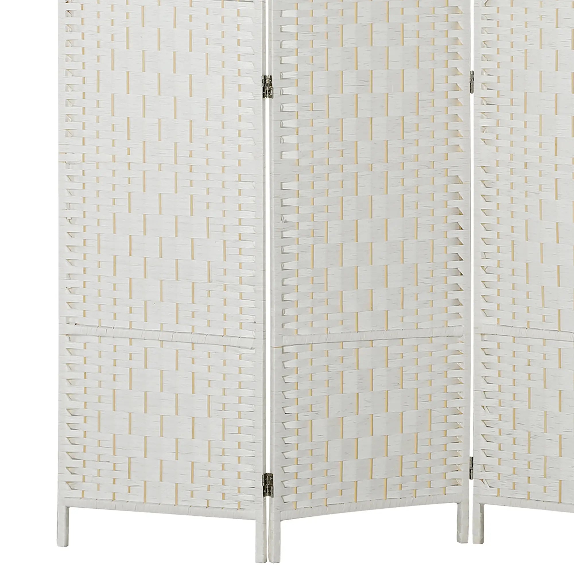 6ft Folding Room Divider, 3 Panel Wooden Partition, White Room Dividers at Gallery Canada