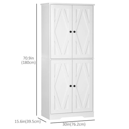 Freestanding Storage Cabinet, Kitchen Pantry with Doors, Shelves Kitchen Pantry Cabinets at Gallery Canada