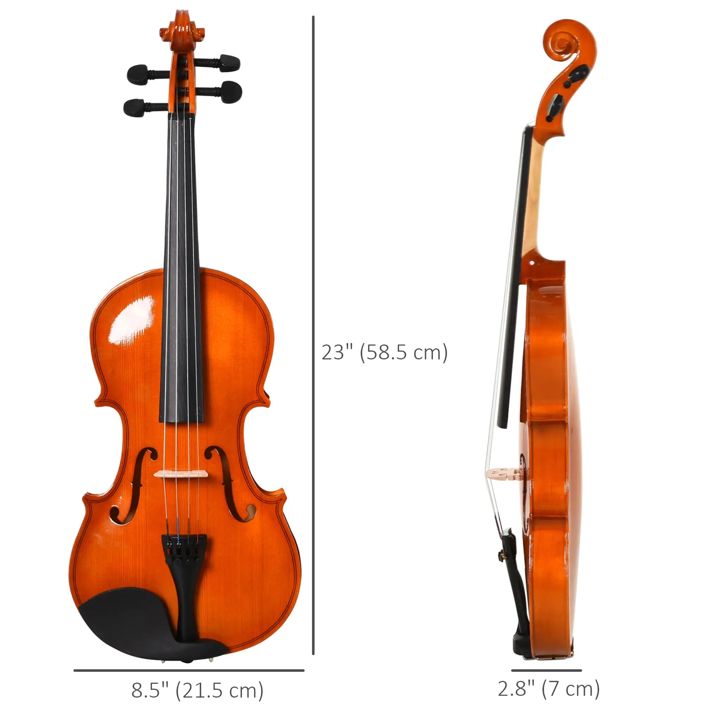 4/4 Violin, Maple Wood, Full Accessories Set, Storage Box, Orange Electronic Musical Pianos at Gallery Canada