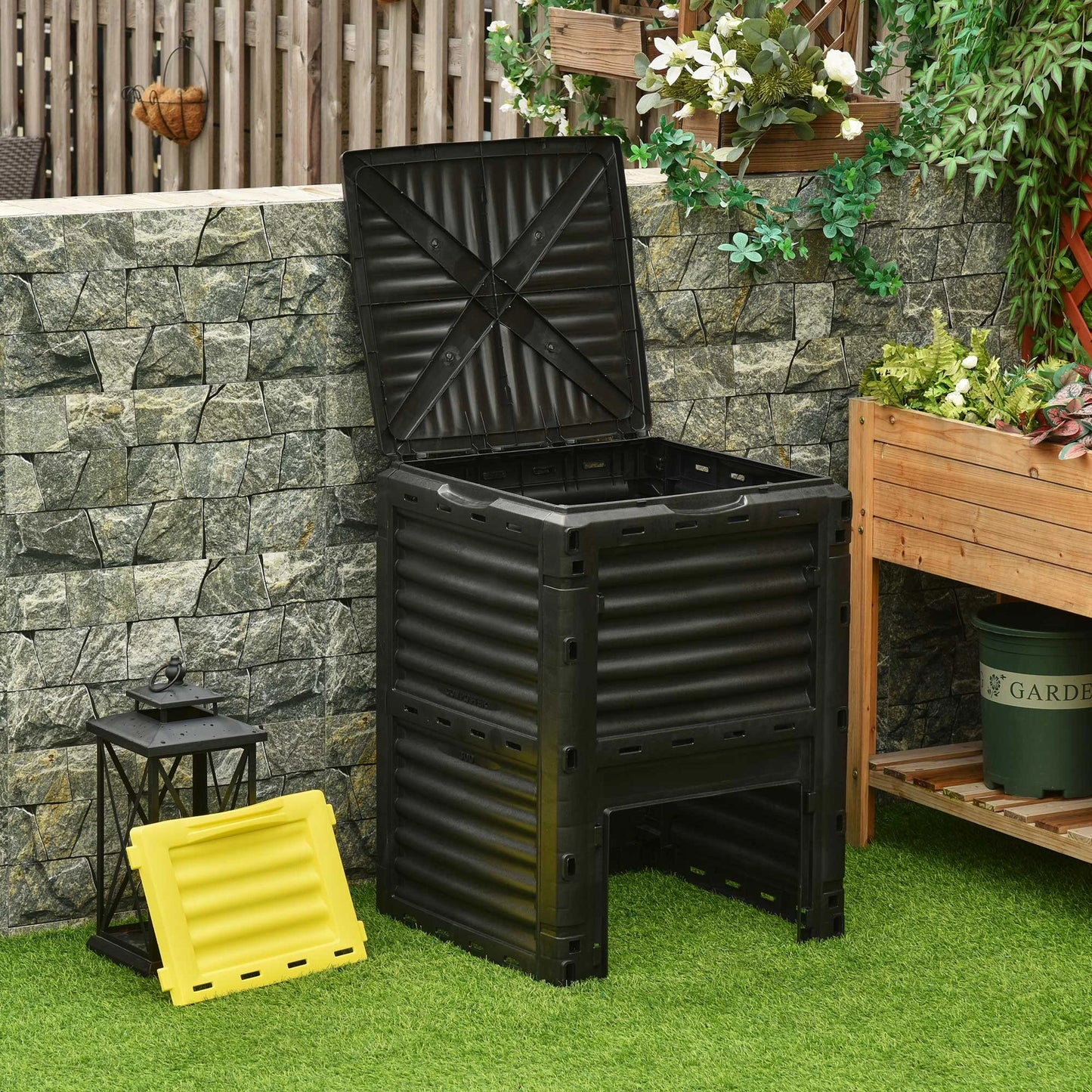 Large Outdoor Compost Bin, 80 Gallon, Fast Soil Creation, Yellow Outdoor Compost Bin at Gallery Canada