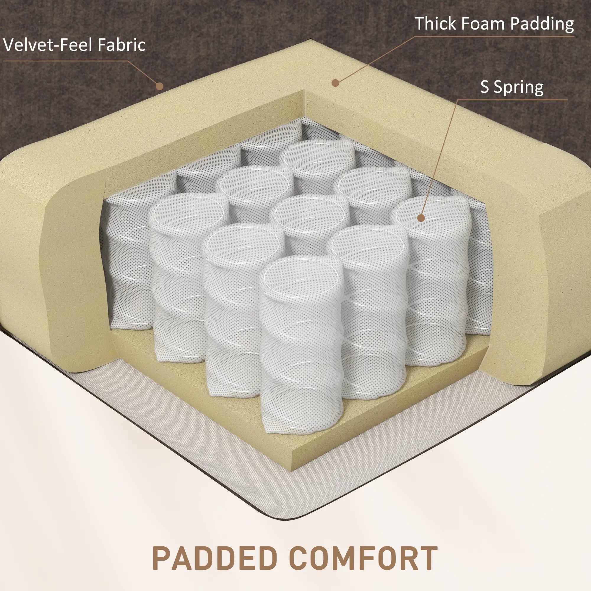 Manual Recliner Chair with Vibration Massage, Reclining Chair for Living Room with Side Pockets, Brown Single Sofas at Gallery Canada