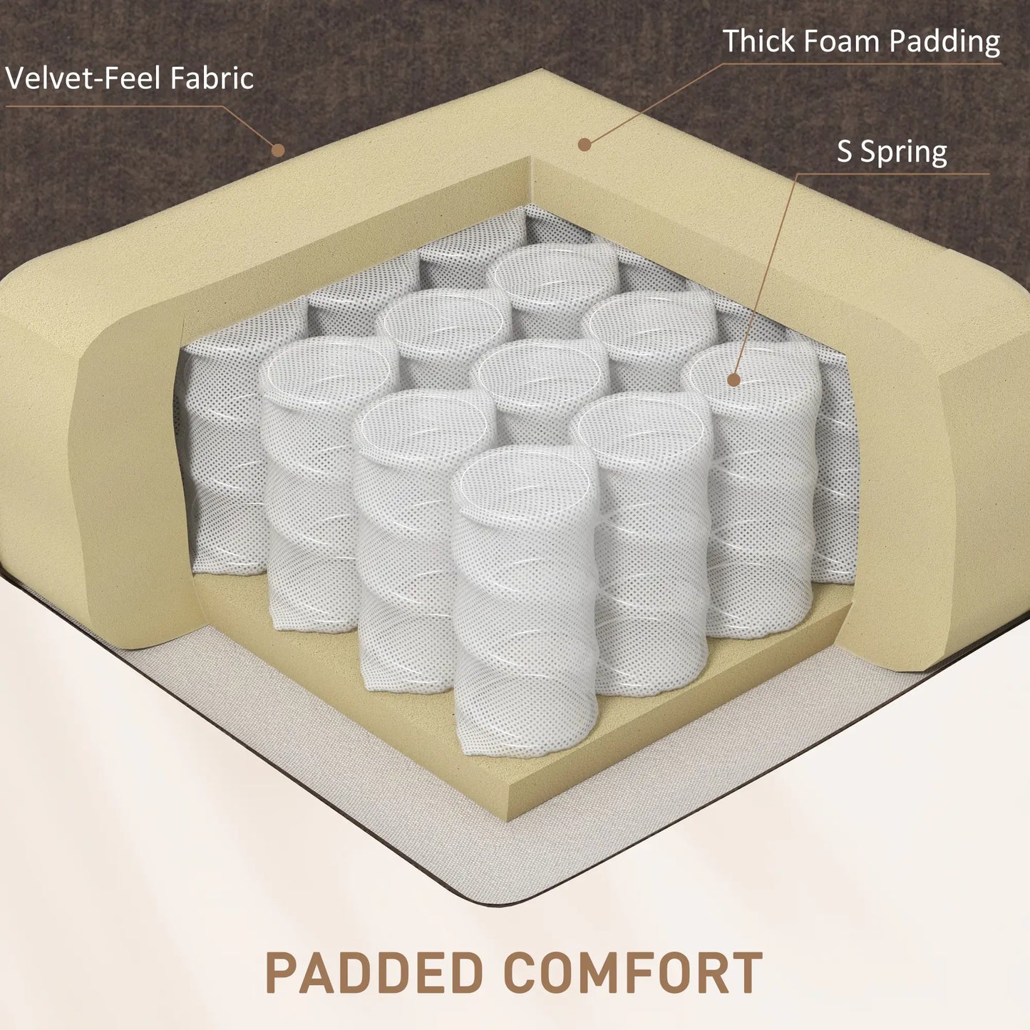 Manual Recliner Chair with Vibration Massage, Reclining Chair for Living Room with Side Pockets, Brown Single Sofas at Gallery Canada