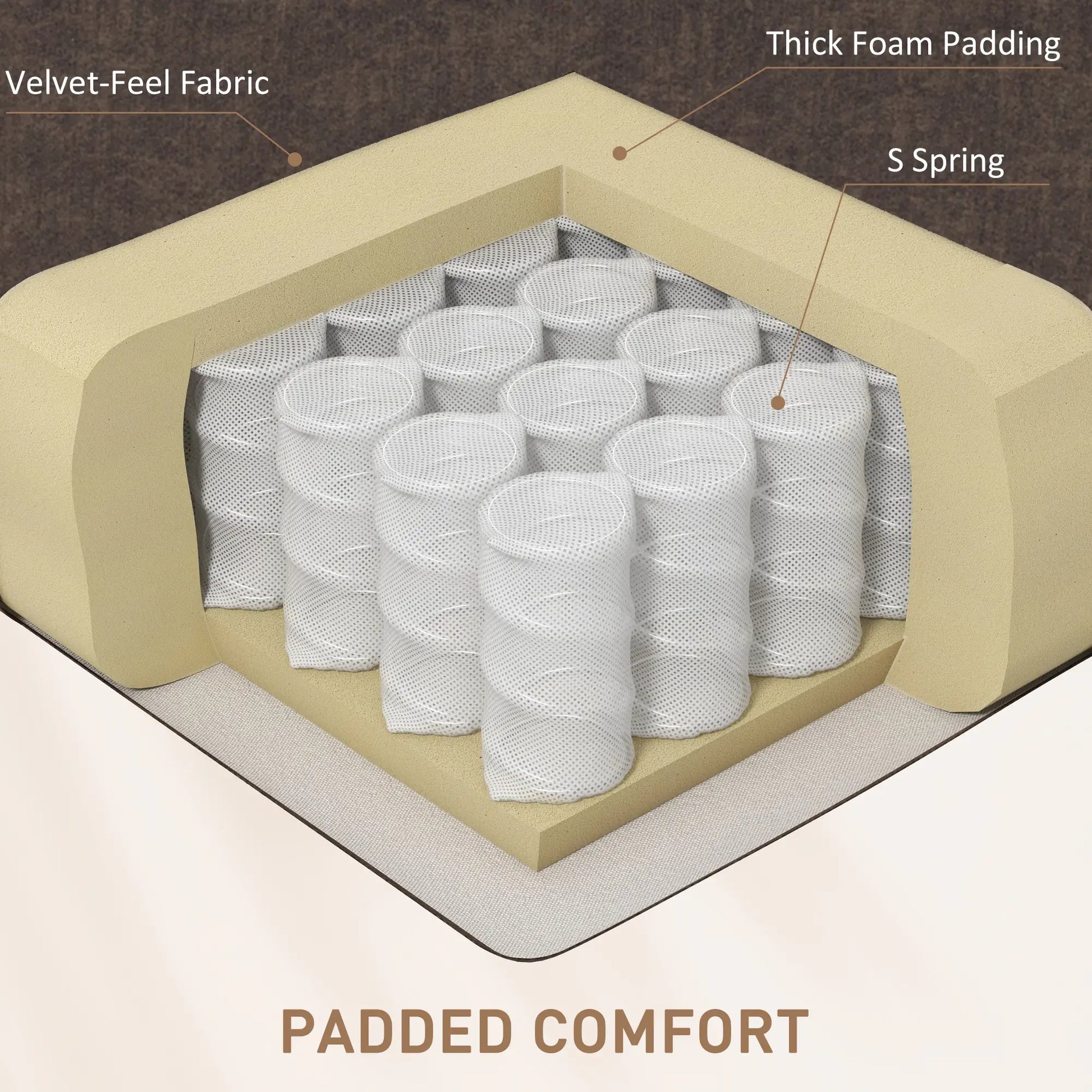 Manual Recliner Chair with Vibration Massage, Reclining Chair for Living Room with Side Pockets, Brown Single Sofas at Gallery Canada