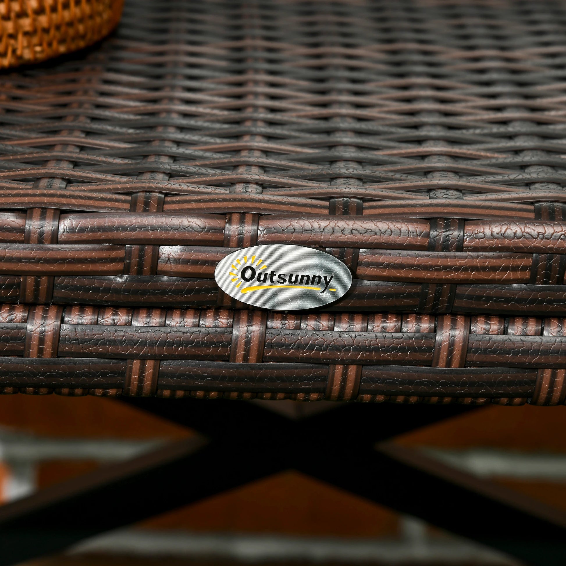 Patio Wicker End Table, Outdoor PE Rattan Side Table, Mixed Brown, Brown Patio Side Tables at Gallery Canada