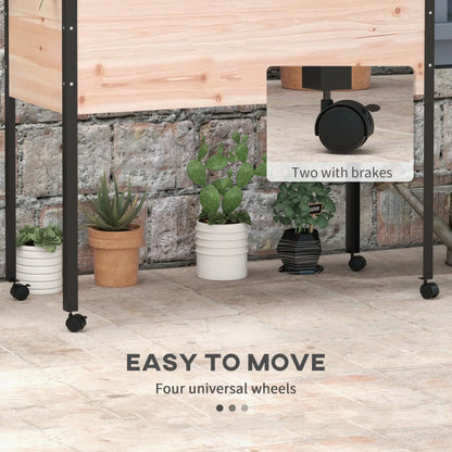 Wooden Elevated Planter Box, Raised Garden Bed, Wheels, Metal Legs Raised Garden Beds at Gallery Canada