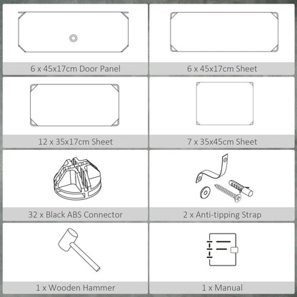 6-Tier Shoe Rack, 6 Cube Storage Organizer, Black Storage Cabinets at Gallery Canada