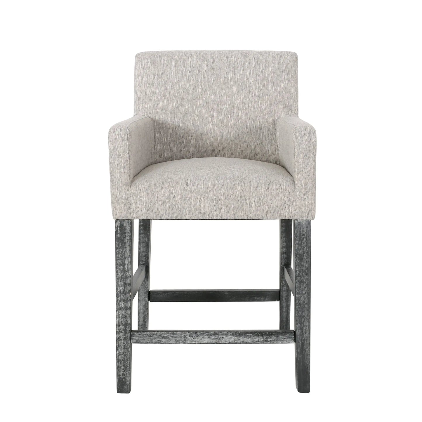 Upholstered Counter Stools, Rubberwood Frame, 24×23×39.5 inch, Light Gray Bar Stools Light Grey/Grey at Gallery Canada