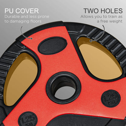 44lbs Adjustable Barbell Weight Set, Free Body Pump Bar, Black and Red Dumbbells & Barbells at Gallery Canada