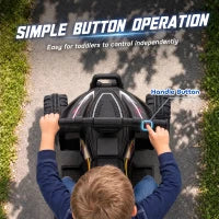 Quad pour enfants 6V, 4 roues, commande par bouton, 45 minutes, noir