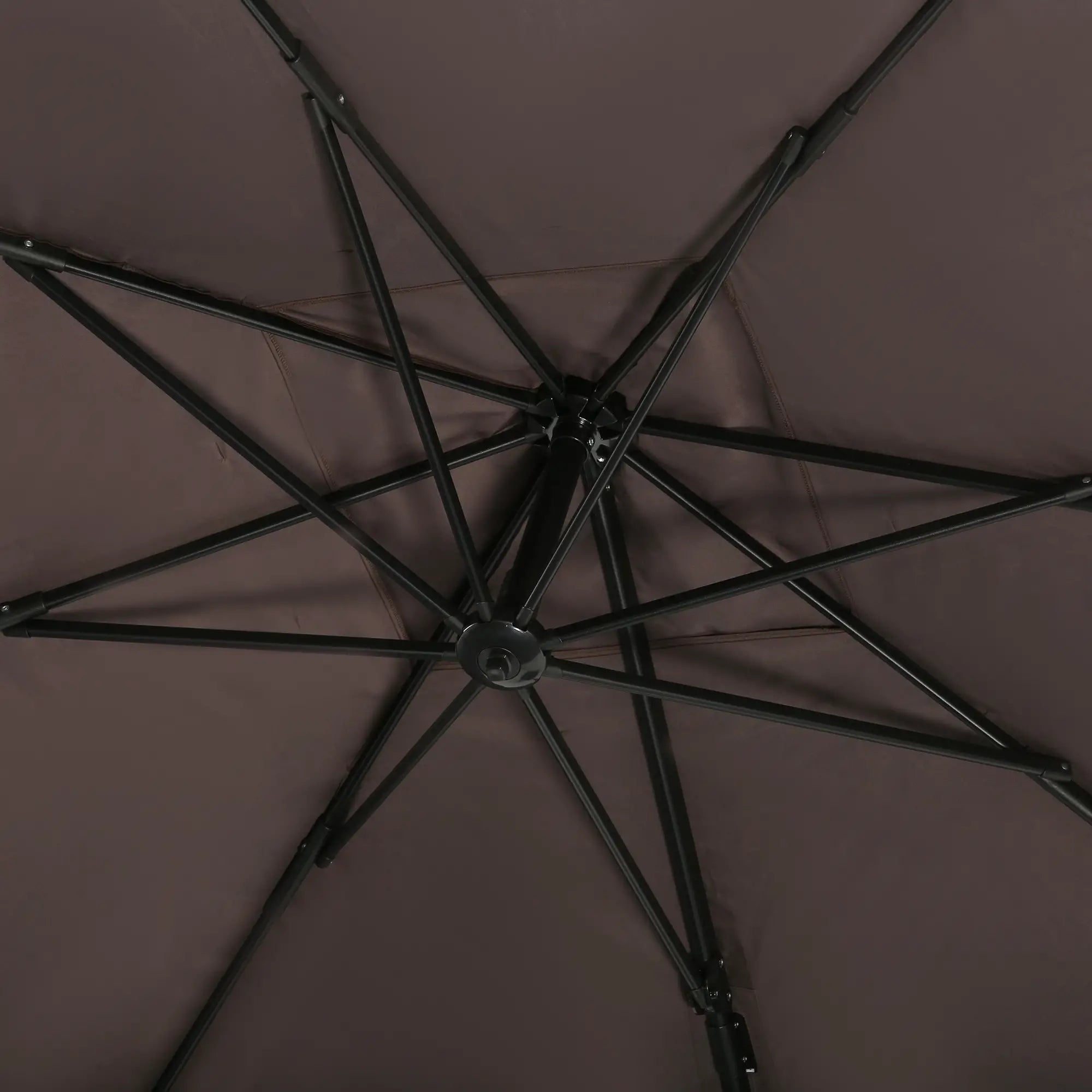 8'x8' Square Patio Hanging Offset Umbrella, Light Brown Offset Cantilever Umbrellas at Gallery Canada