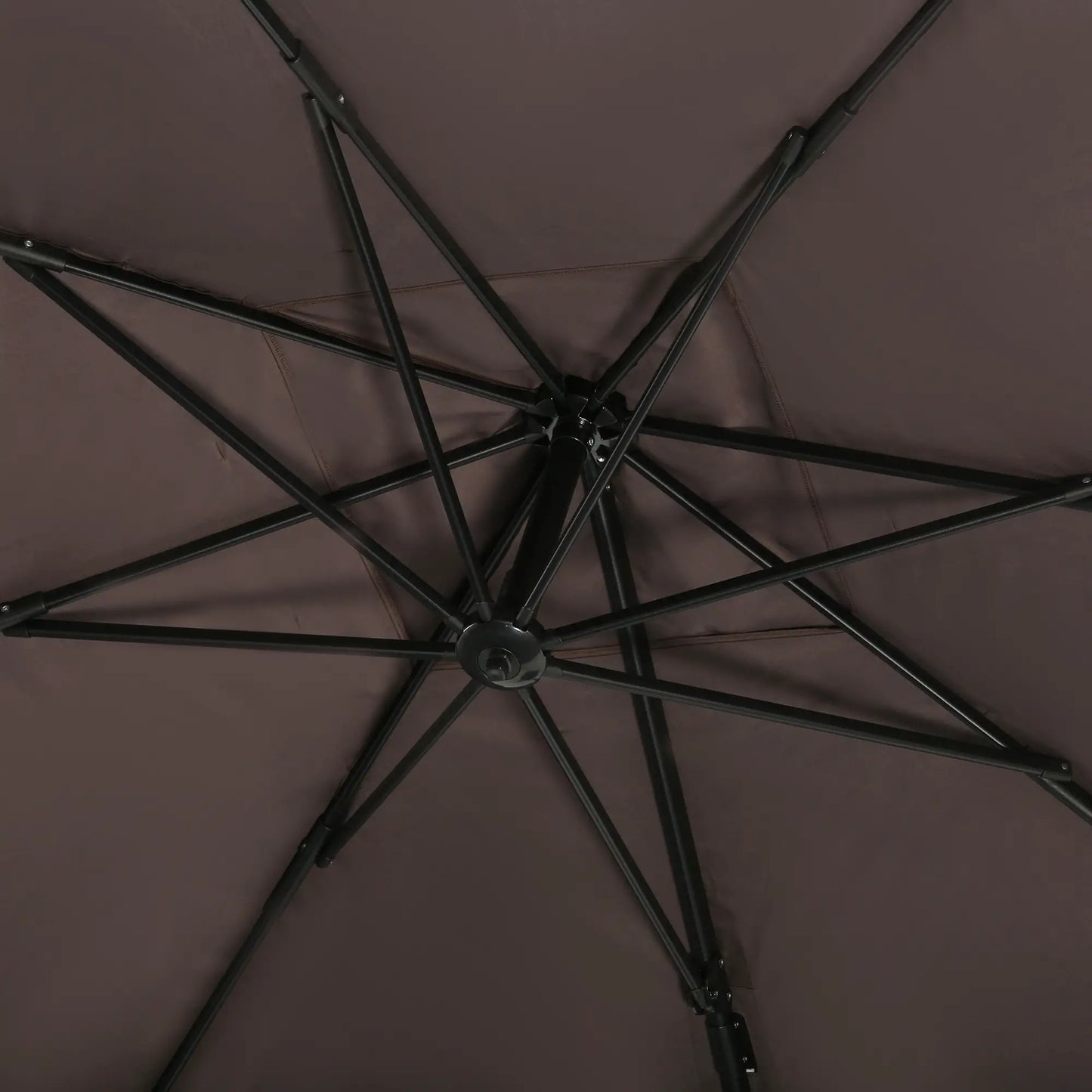 8'x8' Square Patio Hanging Offset Umbrella, Light Brown Offset Cantilever Umbrellas at Gallery Canada