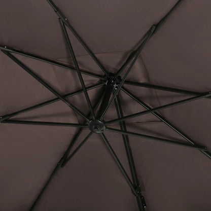 8'x8' Square Patio Hanging Offset Umbrella, Light Brown Offset Cantilever Umbrellas at Gallery Canada