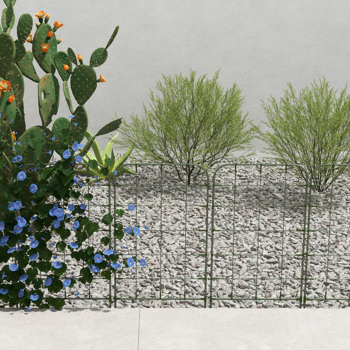 6-Piece Plant Support Set, Steel Trellis, 40 x 90 cm, Green Plant Stands at Gallery Canada