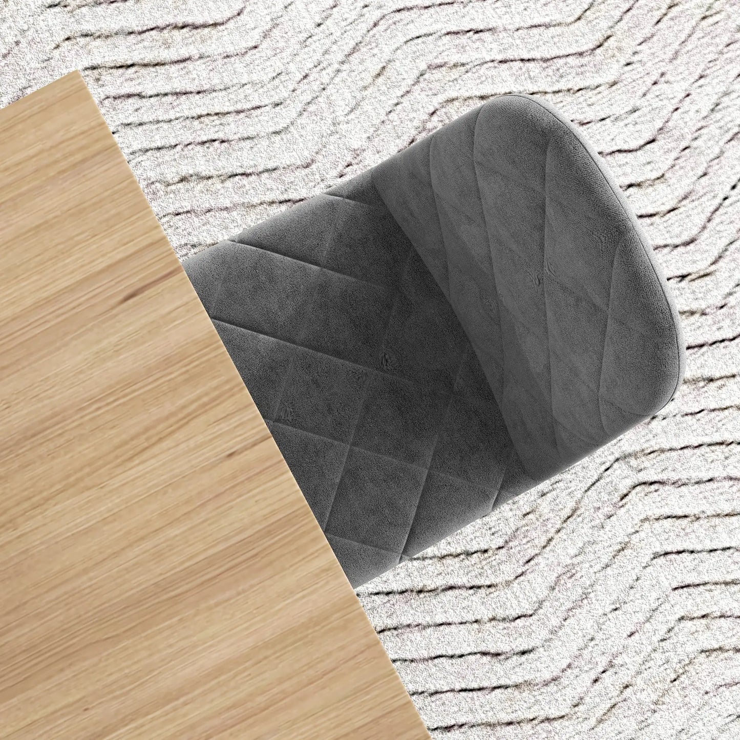 Upholstered Dining Chairs Set of 4, Steel Legs, Modern Kitchen Chairs, Grey Bar Stools at Gallery Canada