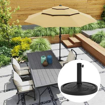 26 lbs Resin Round Patio Umbrella Base, Outdoor Stand For Lawn, Poolside Umbrella Bases at Gallery Canada