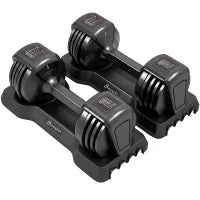 Ensemble de 2 haltères réglables, 5-25 lbs, cadran rapide 5-en-1, prise antidérapante