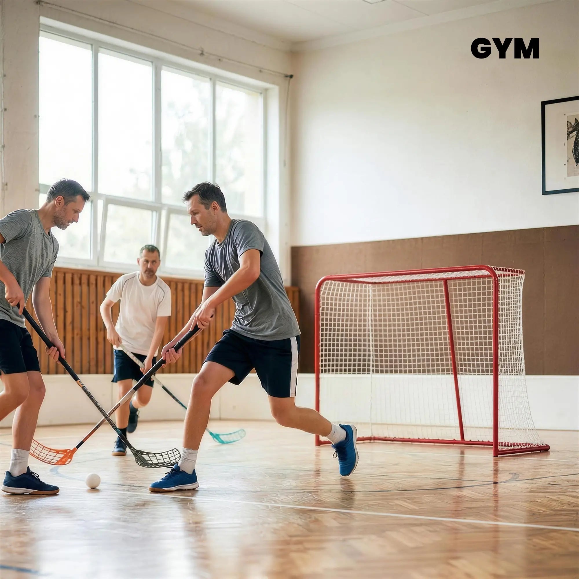 5' x 4' Mini Hockey Goal, Metal Frame, Lightweight Portable Team Sports Equipment at Gallery Canada