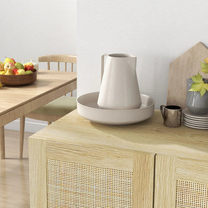 Boho Sideboard With Rattan Doors, Natural