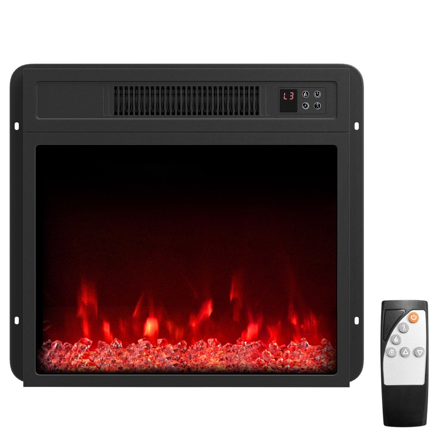 5000 BTU 18-Inch Electric Fireplace Insert, Black Fireplaces at Gallery Canada