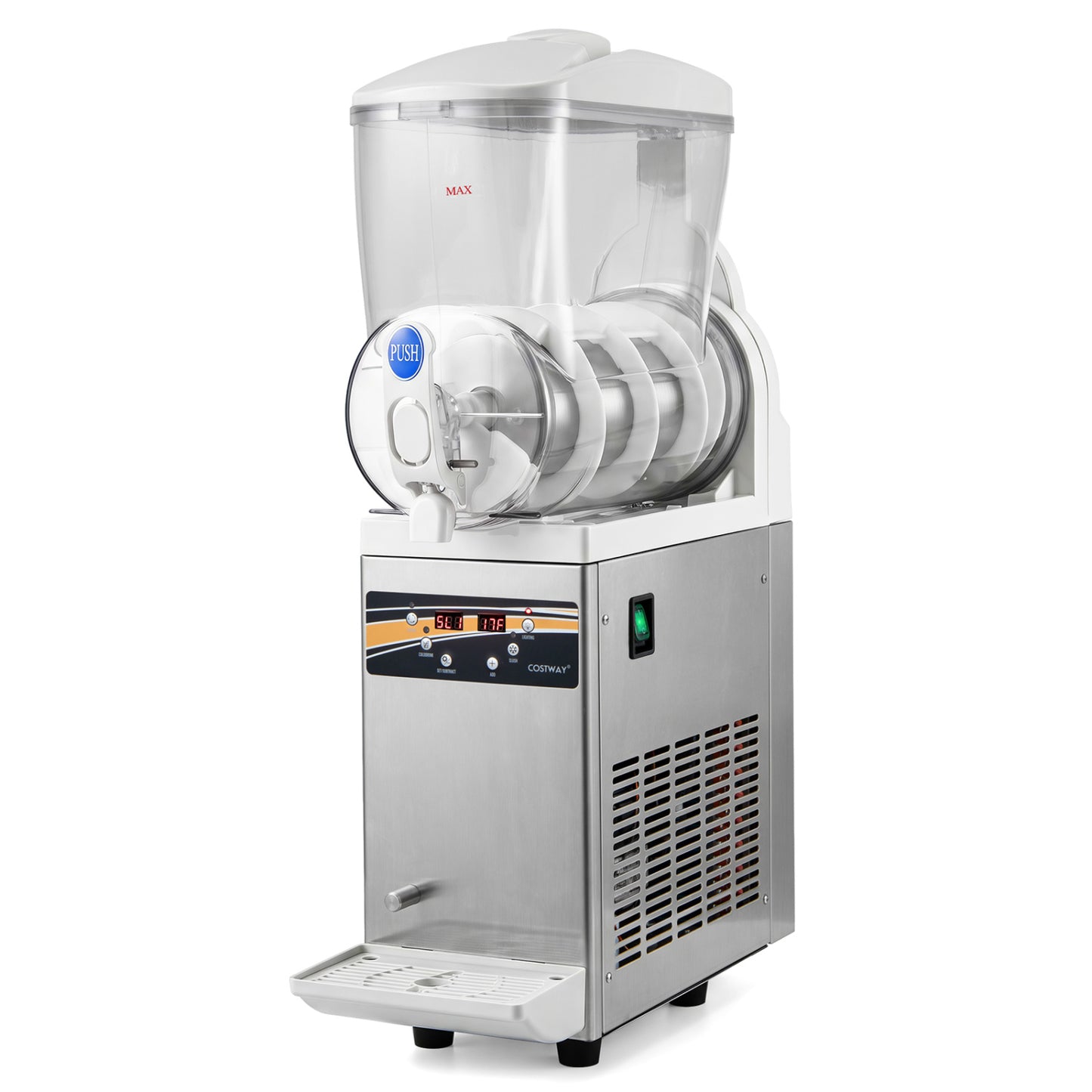 Machine à slushy commerciale 507 Oz, argent
