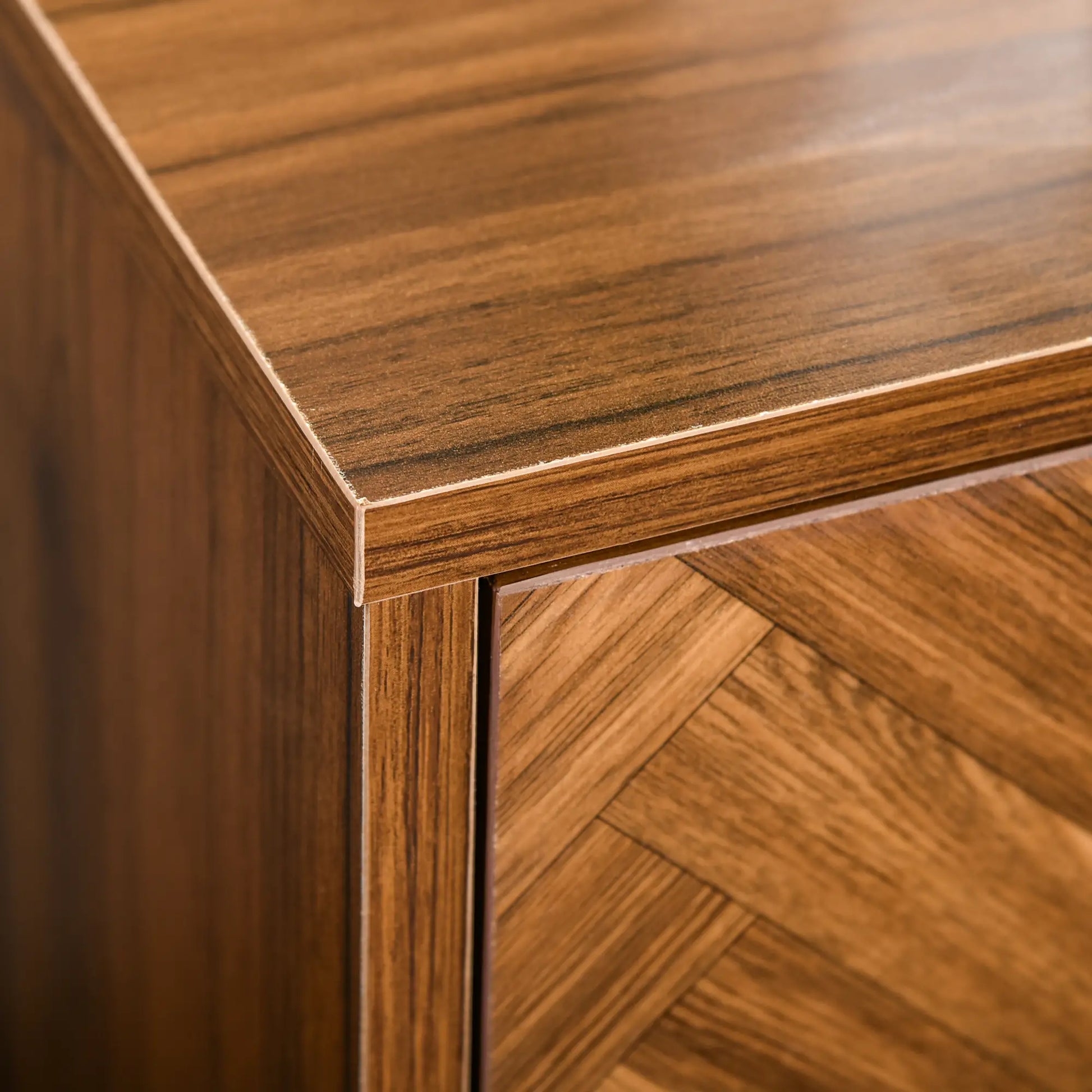 Bedside Table, Nightstand for Bedroom, End Side Table Dresser Storage with 2 Drawers, Walnut Brown Storage Cabinets at Gallery Canada