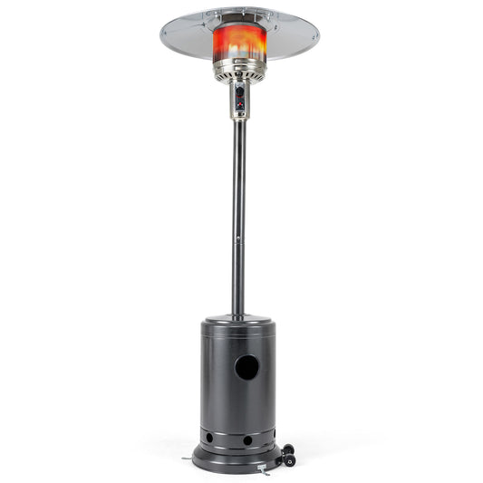 50,000 BTU Patio Propane Gas Heater, Stainless Steel Burner, Gray Patio Heaters Gray at Gallery Canada