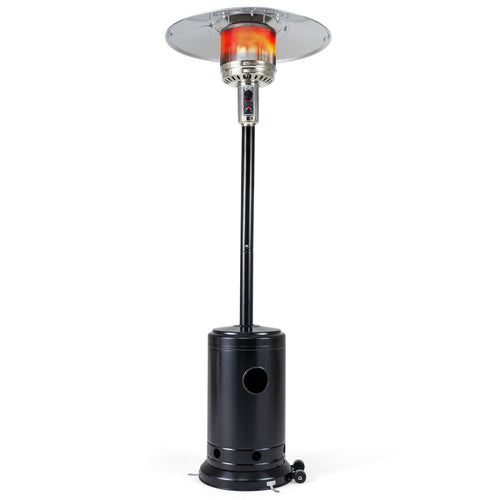50,000 BTU Patio Propane Gas Heater, Stainless Steel Burner, Black