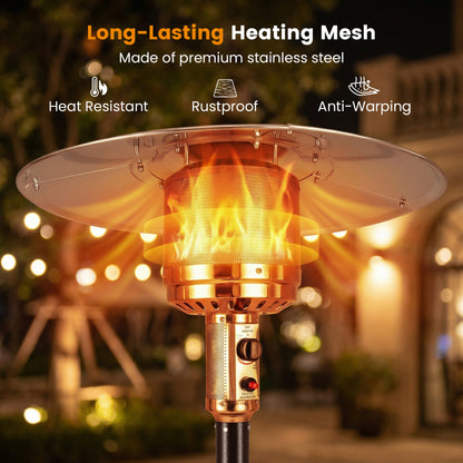 50,000 BTU Patio Propane Gas Heater, Stainless Steel Burner, Bronze Patio Heaters at Gallery Canada