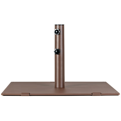 24 Inch Square Patio Umbrella Base, 50 LBS Weighted, Brown Outdoor Umbrella Bases at Gallery Canada