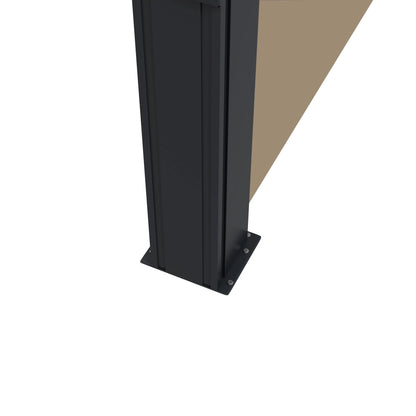13' x 5' Retractable Side Awning, Outdoor Privacy Screen, Khaki Retractable Side Awning at Gallery Canada